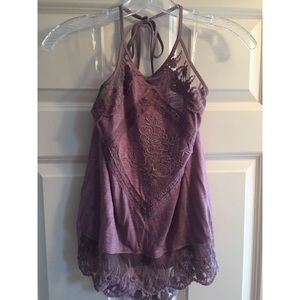 Lacey Purple Halter Top